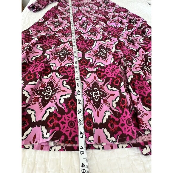 Beyond by Vera Pink Magenta Long Sleeve Maxi Dress Size Small EUC - Picture 9 of 9